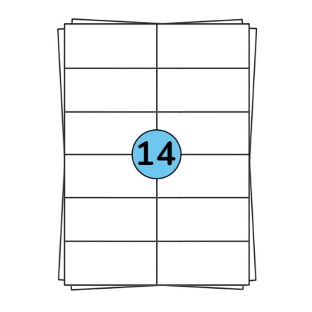 Étiquettes en planches A4 105 x 42 mm, 1 400 étiquettes