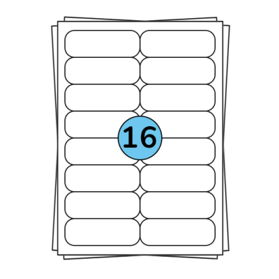 Étiquettes en planches A4 89 x 34 mm, 1 600 étiquettes