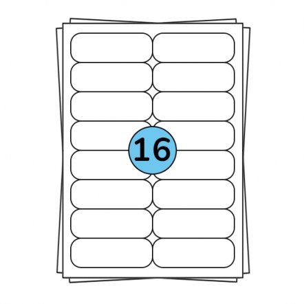 Étiquettes en planches A4 89 x 34 mm, 1 600 étiquettes