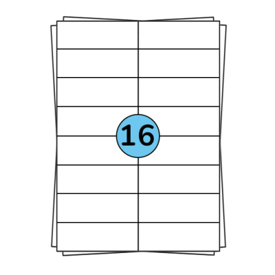 Étiquettes en planches A4 105 x 37 mm, 1 600 étiquettes