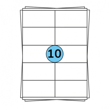 Étiquettes en planches A4 105 x 57 mm, 1 000 étiquettes