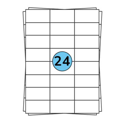 Étiquettes en planches A4 70 x 37 mm, 2 400 étiquettes