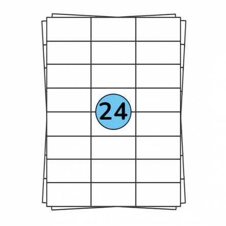 Étiquettes en planches A4 70 x 37 mm, 2 400 étiquettes