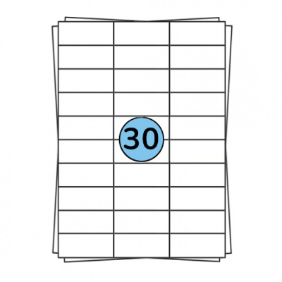 Étiquettes en planches A4 70 x 30 mm, 3 000 étiquettes