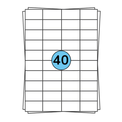 Étiquettes en planches A4 52 x 30 mm, 4 000 étiquettes