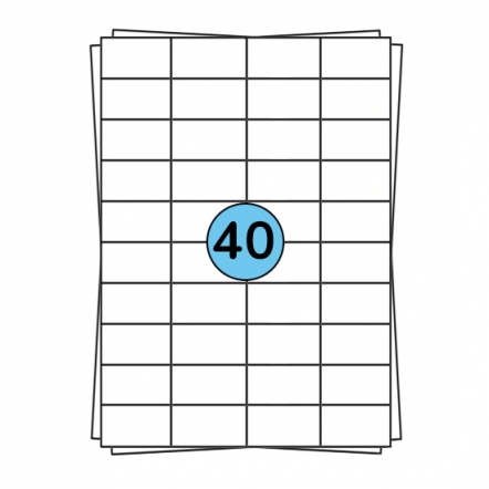 Étiquettes en planches A4 52 x 30 mm, 4 000 étiquettes