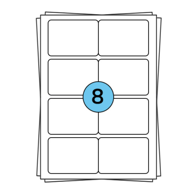 Étiquettes en planches A4 99 x 68 mm, 800 étiquettes