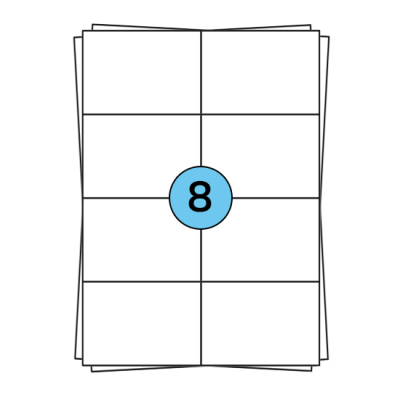 Étiquettes en planches A4 105 x 74 mm, 800 étiquettes