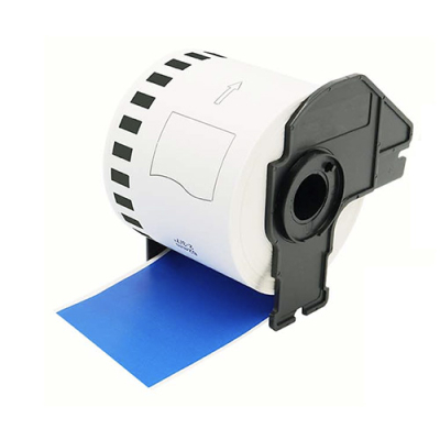 Étiquettes bleues compatibles Brother DK-22205, 62 mm x 30,48 m