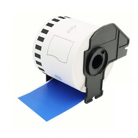 Étiquettes bleues compatibles Brother DK-22205, 62 mm x 30,48 m
