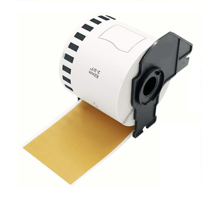 Étiquettes dorées compatibles Brother DK-22205, 62 mm x 30,48 m