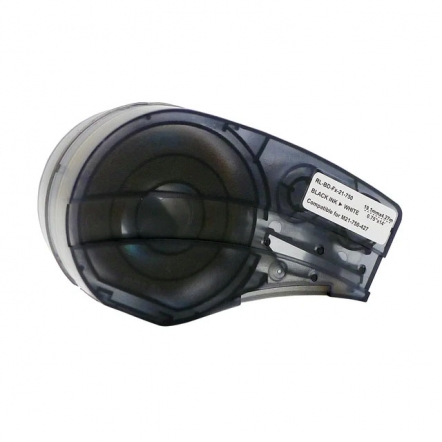 Étiquette pour câbles et fils compatibles Brady M21-750-427, noire sur blanc, 19,1 mm