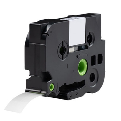 Ruban à lettres compatible Brother TZe-233, bleu sur blanc, 12 mm