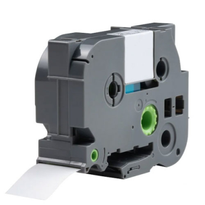 Ruban à lettres blanc sur transparent 24 mm compatible Brother TZe-155